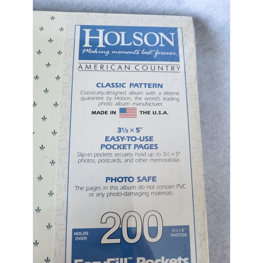 Vintage Holson Photo Album Holds over 200 American Country Fits 3.5" x 5" Sealed - Picture 3 of 7